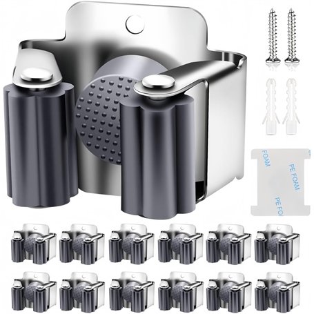 KAHEIGN 12 Pièces Accroche à Balai en Acier Inoxydable