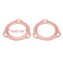 Joint de Bride d'Échappement,Fydun 2pcs 2.5inch d'en-Tête de Cuivre Joints d'Étanchéité de Collecteur d'Échappement pour SBC BBC