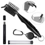 GIAK Golf Club Brush Nettoyeur de cannelure de Golf Golf Accessoire 2PCS Brosse pour Club de Golf et Rainures Brosse à Double Co