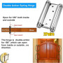 2Pcs Charnières de Porte de Saloon Gond Porte Battante Charnière à Ressort apacité de Charge Jusqu'à 15 Kg 76mm 3inch