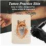 Peau Synthétique Tatouage, 12 Pièces Fausse Peau Tatouage 19 * 14cm Double Face Peau de Pratique de Tatouage pour Kit Tatouage e