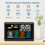 Station Meteo Interieur Exterieur Sans Fil avec 3 Capteurs Thermomètre Hygromètre LCD Écran Couleur avec Alerte Température Mété