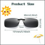 Clip Lunettes de Soleil,2 PCS Verres Polarisés + 1 PCS Vision Nocturne à Clipser Unisexe Lunettes de Soleil Polarisante Rectangl