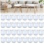 GZhaizhuan Lot de 32 capuchons de pieds de chaise ronds en plastique transparent de 25 mm - Convient pour table ronde et pieds d