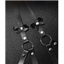 QiKKago ??̣? ?σ?? Noeud en cuir noir : à la mode et à la mode, montrer votre personnalité. Un cadeau original pour les hommes et