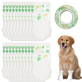 Lot de 20 paires de chaussettes jetables imperméables pour chien pour pattes blessées pour arrêter de lécher, protections de pat Lot de 20 paires de chaussettes jetables imperméables pour chien pour pattes blessées pour arrêter de lécher