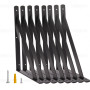 Lot de 8 équerres pour charges lourdes I 300 x 500 mm I Console pour charges lourdes avec vis I Support mural étagère Charge max