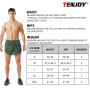 TENJOY Short de course pour homme, Vêtements de running avec poche zippée 7,6 cm - vert - Taille L