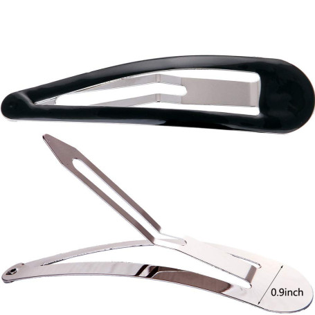 LONEEDY - Pack de 10 grandes barrettes à cheveux en métal verni