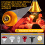 Klarlight Chauffante Infrarouge Dimmable,Support Lampe Chauffante Chiot RéFlecteur Avec Grille de Protection,CâBle de 2m Max 275