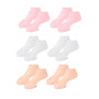 XFSRG 6 Paires de Chaussettes Hydratantes Femme Chaussettes en Gel Silicone Douces pour Soins des Pieds Secs et Rugueux Réutilis