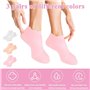 XFSRG 6 Paires de Chaussettes Hydratantes Femme Chaussettes en Gel Silicone Douces pour Soins des Pieds Secs et Rugueux Réutilis