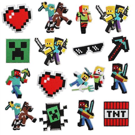 LUMOOM Lot de 16 écussons thermocollants pour enfants