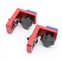 MOMO FING T-supports coulissants en T pour outils de menuiserie en aluminium Rouge