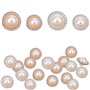 TRKETK Lot de 80 boutons ronds à coudre en perle pour femme