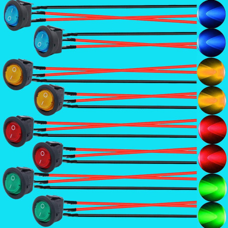 RUNCCI-YUN Interrupteur à Bascule Rond