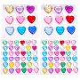 90 pièces COEUR STRASS autocollant Kit - Pierre acrylique autocollant pour le corps