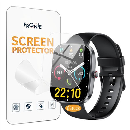Frgnie Lot de 6 films protecteurs d'écran en TPU souple pour montre connectée Soudorv