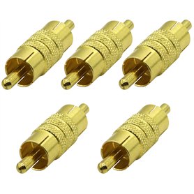 AAOTOKK RCA Connecteur Plaqué or RCA Femelle à Mâle RCA Adaptateur Extension av/TV Audio Vidéo câble Connecteurs Métalliques (5- AAOTOKK RCA Connecteur Plaqué or RCA Femelle à Mâle RCA Adaptateur Extension av/TV Audio Vidéo câble Connecteurs Métalliques (5-
