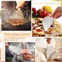 THATSRAD 2 PCS Spatule Inox Manche en Bois Spatule Barbecue Plancha Grattoir Plancha Inox Spatule Plancha Inox Teppanyaki Spatul