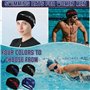 Zuxbolf 4PCS Bonnet de Bain Piscine Natation pour Adulte Bonnet de Natation Femme et Homme Bonnet de Bain Tissu Polyester Souple