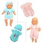 Festfun 5 Pcs Vêtements de Poupée 36cm Pyjama Robe de Poupée Poupon Salopette Habit de Poupée 36-43cm
