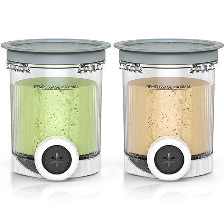 Lot de 2 bacs à glace Creami Deluxe pour sorbetière Ninja Creami NC700 et NC701 Series - Sans BPA - Passe au lave-vaisselle