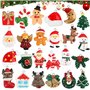 24pcs Calendrier de l'Avent Pendentifs Noël Breloque Miniatures Charmes Noël Boîte Compte à Rebours Decorations Ornement de sapi