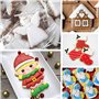 6pcs Emporte Piece Biscuits Noël en Acier Inoxydable Cookie Cutters Nikolaus Moule de Patisserie DIY pour Biscuits Pâtisserie Gâ
