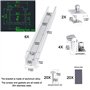 FLYAMAPIRIT Kit de support de panneau solaire en alliage d'aluminium photovoltaïque (6 rails de 300 mm + 4 pinces d'extrémité + 