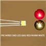 Evemodel Lot de 20 LED SMD pré-soudées bicolores Rouge/blanc chaud 0605 DT0605RWM
