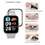 YIFNTANG [4 Pièces] Protection D'écran pour Xiaomi Redmi Watch 3 Active,Anti Rayures,HD Clair,3D Incurvé Couverture Complète,Com