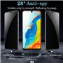 Vuciya Lot de 2 Protection Écran Anti-Espion pour Huawei P30 lite Verre Trempé Lot de 2 Protecteur d''Objectif de Caméra 9H Dure