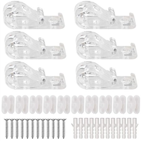 Rybtd 6 Sécurité des enfants crochet à clips en P transparent avec 10 Connecteur de chaîne de stores en plastique 12 Vis+12 Pili
