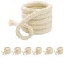 Lot de 6 mèches rondes et épaisses pour lampes à huile - Mèche en coton de 6 mm de long - Pour lampe à huile