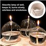 Lot de 6 mèches rondes et épaisses pour lampes à huile - Mèche en coton de 6 mm de long - Pour lampe à huile, lampes à alcool, b