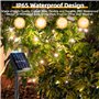 Lot de 2 Guirlande Solaire Exterieur Jardin, Guirlande lumineuse solaire,12M 120 LED Noël Guirlande Lumineuse Solaire 8 Modes Ét