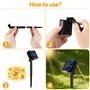 Lot de 2 Guirlande Solaire Exterieur Jardin, Guirlande lumineuse solaire,12M 120 LED Noël Guirlande Lumineuse Solaire 8 Modes Ét