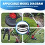 CHIHOLEN 4 Bobine Fil Coupe Bordure Compatible avec Einhell 3405685,Bobine de Rechange Convient pour Einhell GC-ET 4530 Aldi Gar