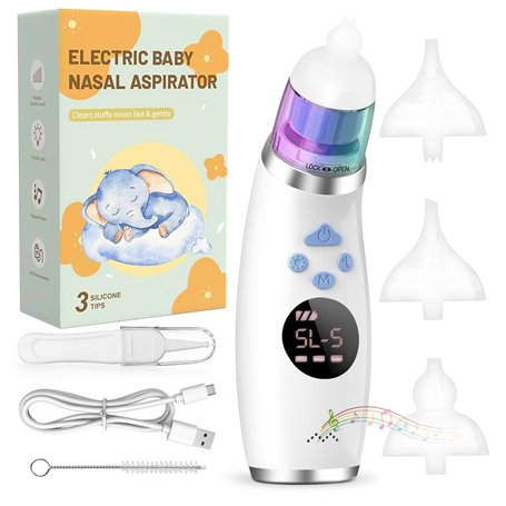 YADOBIG Aspirateur Nasal Bebe Électrique avec 5 Niveaux D'Aspiration