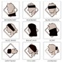 Bandana Multifonction Couvre-Chef, Lot de 6 Elastique Tube Bandeaux Tour de Cou, Sport Bandeau Echarpe Gaiter UV Résidence pour