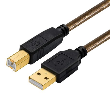 Yeung Qee Câble d'imprimante USB haute vitesse 10 m USB 2.0 type A mâle vers type B mâle pour imprimante HP