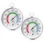 Sporgo Lot de 2 thermomètres hygromètres : 10 cm