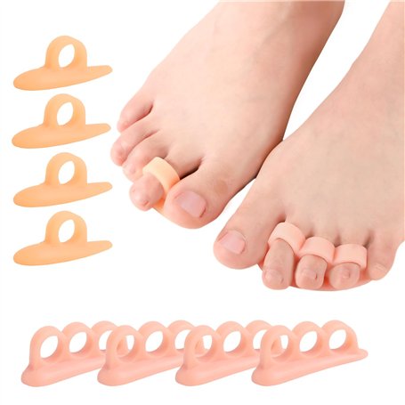 Welnove Hammertoe Correcteur d'orteils en gel – 8 coussinets de soutien d'orteils – Réalignent les orteils