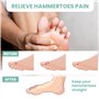 Welnove Hammertoe Correcteur d'orteils en gel – 8 coussinets de soutien d'orteils – Réalignent les orteils, courbés, bouclés, gr