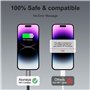 Câble iPhone Apple Certifié MFi, Lot de 2/1M+2M Câble Lightning USB Câble Chargeur iPhone Nylon Cordon iPhone Fil Chargeur iPhon