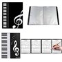 6 Pages Dossier de Rangeme+40 Pages Dossier de Musique Noir A4 Sonwaha Porte Partition Chorale Partition de Piano Se Déplier Cla