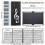 6 Pages Dossier de Rangeme+40 Pages Dossier de Musique Noir A4 Sonwaha Porte Partition Chorale Partition de Piano Se Déplier Cla