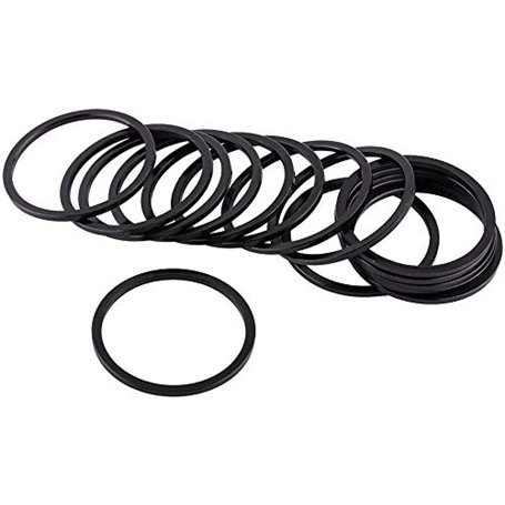 ANCLLO Lot de 10 rondelles de pédalier de vélo en alliage d'aluminium durable de 2 mm Noir