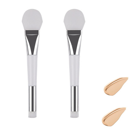 2 Lot de Pinceaux Masque Facial en Silicone À Double Extrémité